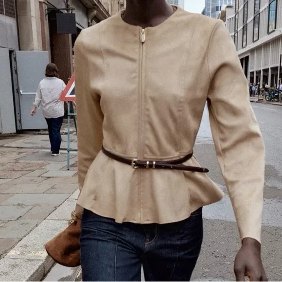 NWT - Zara Suede Belted Women's Jacket - Super Elegant! - Picture 6 of 6
